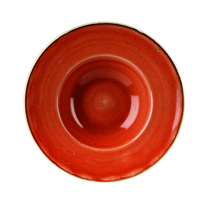 Talerz głęboki okrągły z szerokim rantem ø 240 mm, 284 ml | CHURCHILL, Stonecast Orange