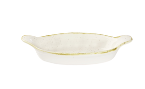 Półmisek owalny z uchwtami 232x125 mm, 380 ml | CHURCHILL, Stonecast Barley White