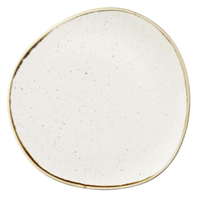 Talerz płytki o nieregularnym kształcie ø 264 mm | CHURCHILL, Stonecast Barley White