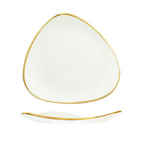 Talerz płytki trójkątny ø 311 mm | CHURCHILL, Stonecast Barley White