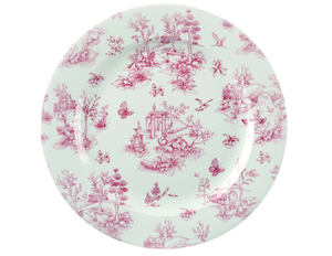 Talerz płytki okrągły ø 305 mm | CHURCHILL, Vintage Prints Cranberry Toile