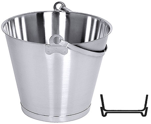 Wiadro ze stali nierdzewnej bez pokrywy, 12 l, o średnicy 320 mm | CONTACTO, 410/014
