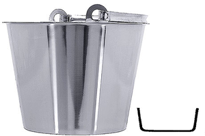 Wiadro ze stali nierdzewnej bez pokrywki, 15 l, o średnicy 325 mm | CONTACTO, 415/015
