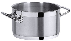 Garnek niski ze stali nierdzewnej bez pokrywki, o średnicy 280 mm, 10 l | CONTACTO, Seria 2200