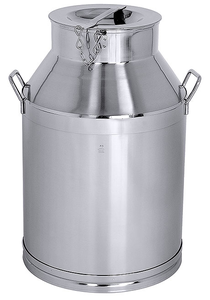 Bańka ze stali nierdzewnej z pokrywką, 40 l, o średnicy 355 mm | CONTACTO, 3010/040