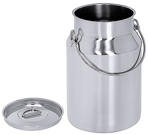 Bańka ze stali nierdzewnej z pokrywką, 1 l, o średnicy 100 mm | CONTACTO, 3031/001