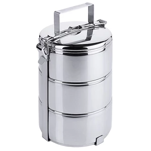 Menażka obiadowa ze stali nierdzewnej 3x0,9 l, o średnicy 140 mm | CONTACTO, 4014/143