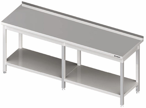 Stół przyścienny z półką 2700x700x850 mm | STALGAST, 980057270