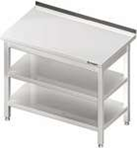 Stół przyścienny z dwoma półkami 900x600x850 mm | STALGAST, 980066090