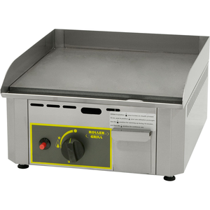 Płyta grillowa gazowa ze stali nierdzewnej, gładka, 3,2 kW, 420x450x190 mm | ROLLER GRILL, 777173