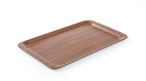 Taca prostokątna, antypoślizgowa, mahoń GN 1/1 | AMERBOX, 507216