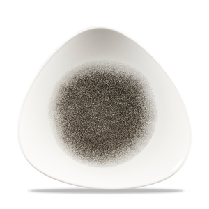 Talerz płytki trójkątny ø 229 mm | CHURCHILL, Studio Prints Raku Quartz Black