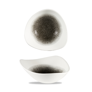 Talerz głęboki trójkątny ø 185 mm, 370 ml | CHURCHILL, Studio Prints Raku Quartz Black