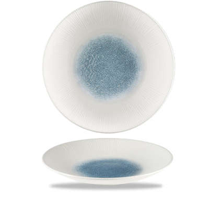 Talerz płytki okrągły na stopie ø 255 mm | CHURCHILL, Bamboo Topaz Blue