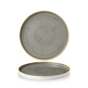 Talerz płytki okrągły z rantem ø 210 mm | CHURCHILL, Stonecast Peppercorn Grey