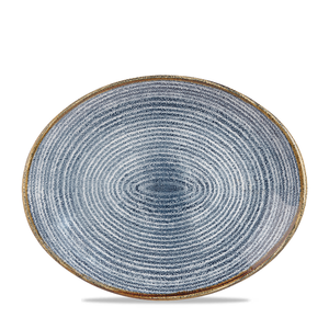 Talerz płytki owalny 317x255 mm | CHURCHILL, Studio Prints Homespun Slate Blue
