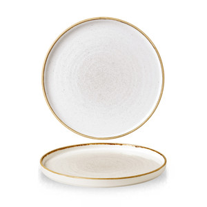 Talerz płytki okrągły z rantem ø 260 mm | CHURCHILL, Stonecast Barley White