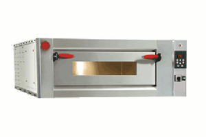 Piec do pizzy jednopoziomowy 6,6 kW, 4xpizza, 1090x1010x400 mm, 400 V, inox | RMGASTRO, D-4 P