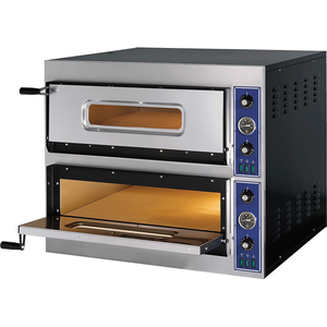 Piec dwukomorowy do pizzy, E-Start Line, 2x6x32 cm, komora o wymiarach 660x995x140 mm, 14,4 kW | GGF, 781312