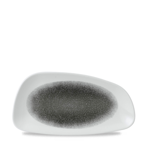 Talerz płytki o nieregularnym kształcie 300x155 mm | CHURCHILL, Studio Prints Raku Quartz Black