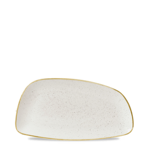 Talerz płytki o nieregularnym kształcie 300x155 mm | CHURCHILL, Stonecast Barley White