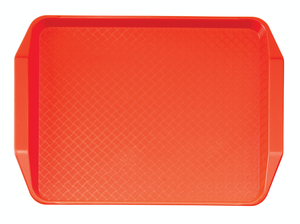 Taca prostokątna z profilowanymi uchwytami 410x300 mm, czerwona | CAMBRO, Fast Food