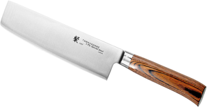 Nóż Nakiri 180 mm | TAMAHAGANE, SAN Brown