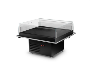 Wyspa chłodnicza samoobsługowa, przeszklona, 1410x1270x960 mm | RAPA, L-WB1