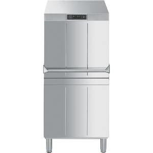 Zmywarka kapturowa do naczyń z pompą spustową, sterowanie elektroniczne, kosz: 600x500 mm, 10 kW, 730x760x1520/2040 mm | SMEG, Easyline