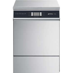 Zmywarka z systemem świeżej wody, z termodezynfekcją, suszenie, szybkie programy, sterowanie elektroniczne, 6,7 kW, 600x600x850 mm | SMEG, SWT260X-1