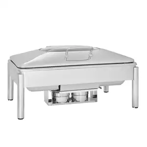 Podgrzewacz indukcyjny uchylny GN 1/1 z pokrywą z okienkiem, 9 l, 590x410x310 mm | TECHNICA, Platinum Line