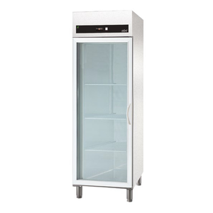 Szafa chłodnicza galwanizowana 1-drzwiowa, drzwi przeszklone, prawy zawias GN 2/1, 700 l, 693x826x2008 mm | ASBER, ECP-701-G GLASS HC R