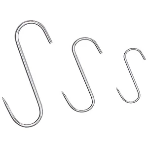 Haki rzeźnicze ze stali nierdzewnej, o długości 140 mm | CONTACTO, 485/140