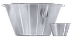 Miska z rantem o lekko stożkowatym kształcie ze stali nierdzewnej, 6 l | CONTACTO, 507/280