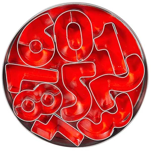 Wycinarki nierdzewne do ciasta 10 sztuk, cyfry 35-40 mm | CONTACTO, 614/010