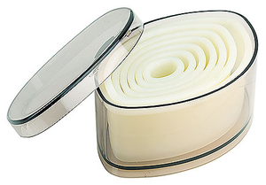 Plastikowe wycinarki do ciasta 7 sztuk, owal 20x10–110x65 mm | CONTACTO, 1226/007