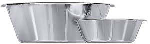 Płytka miska ze stali nierdzewnej z rantem 8 l | CONTACTO, 1525/320