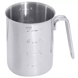 Dzbanek ze stali nierdzewnej z miarką dwustronną, 1 l, o średnicy 110 mm | CONTACTO, 2620/100
