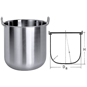 Dzieża do miksowania ze stali nierdzewnej, 50 l, o średnicy 400 mm | CONTACTO, 5621/050
