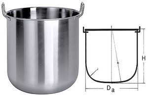 Dzieża do miksowania ze stali nierdzewnej, 10 l, o średnicy 265 mm | CONTACTO, 5621/010