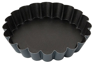 Foremka metalowa do ciasta z powłoką non-stick, okrągła falista o średnicy 100 mm | CONTACTO, 6373/100