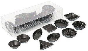 Zestaw 50 sztuk foremek metalowych z powłoką non-stick, różne kształty | CONTACTO, 6379/050