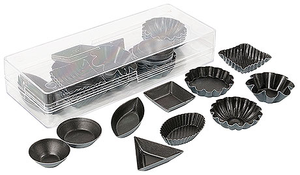Zestaw 50 sztuk foremek metalowych z powłoką non-stick, różne kształty | CONTACTO, 6379/050