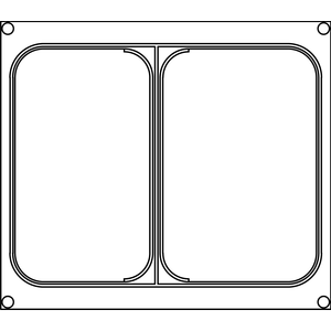 Matryca na pojemnik P/2 dwukomorowy do zgrzewarki do tacek AG02E/AG02HD, 227x178 mm | BOKAMA, 227200