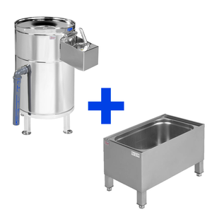 [Zestaw] Obieraczka do ziemniaków, wsad 8 – 10 kg OZ8N + Separator obierzyn SO25 | SPOMASZ NAKŁO