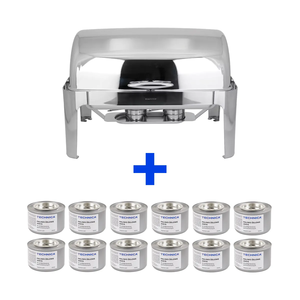 [Zestaw] Podgrzewacz gastronomiczny Roll-Top GN 1/1 9 l, 650x500x440 mm + 12 x Paliwo żelowe do podgrzewaczy gastronomicznych 200 g