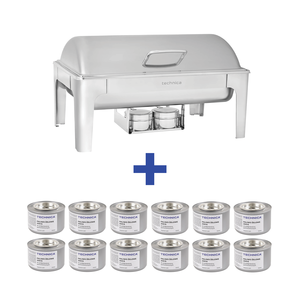 [Zestaw] Podgrzewacz gastronomiczny uchylny GN 1/1 9 l 570x405x320 mm + 12 x Paliwo żelowe do podgrzewaczy gastronomicznych 200 g