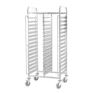 Wózek transportowy ze stali nierdzewnej na 32xGN 1/1, 550x740x1735 mm | PRESTONA, 810183