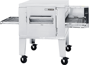 Piec do pizzy przelotowy/taśmowy 1 komorowy na podstawie, taśma 1854x813 mm, elektryczny 27 KW, rozmiar pieca - 1981x1473x1321 mm | LINCOLN, Impinger I 1400 Series