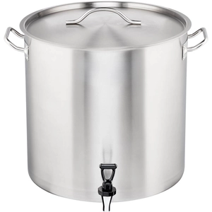 Garnek wysoki z kranem (011405 + kran), stalowy, 400 mm, 50.3 l | GREDIL, 011410